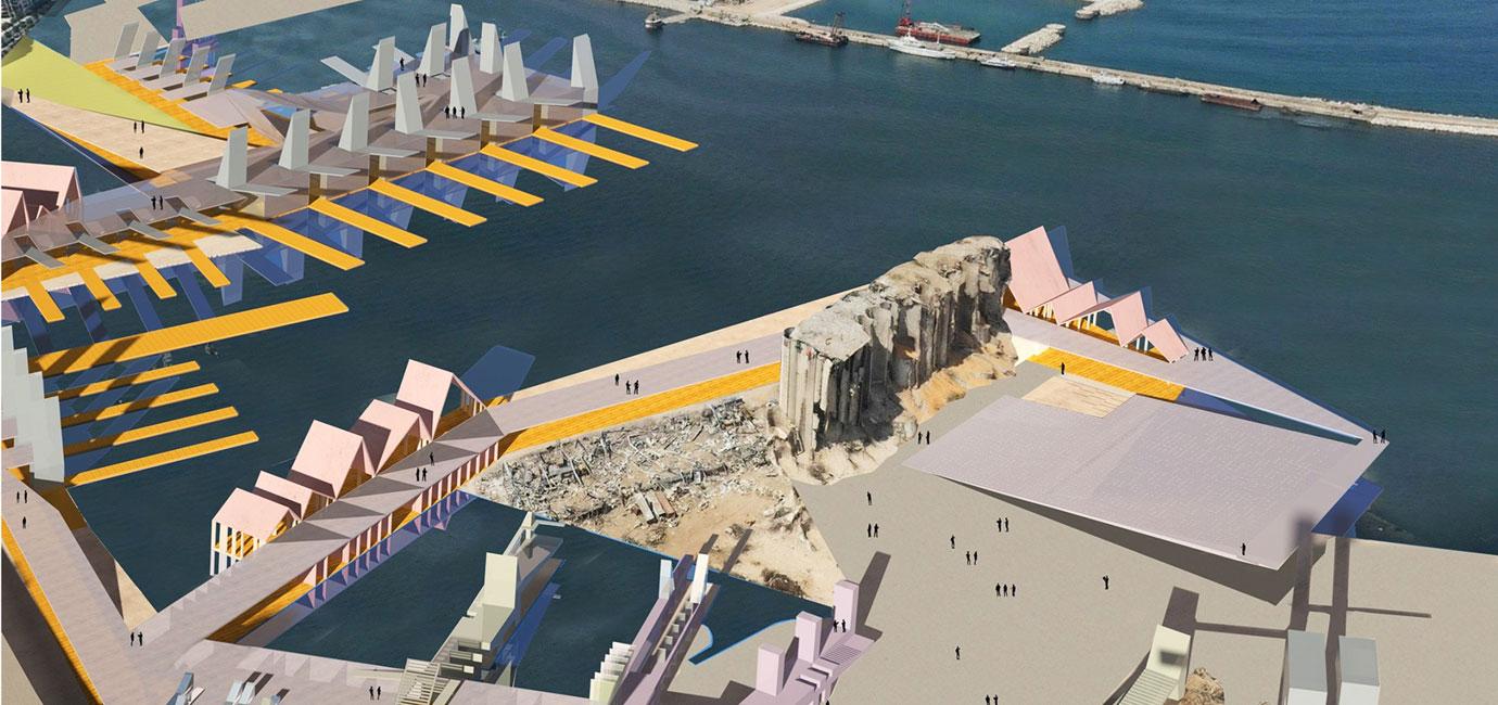Architectural rendering of Maroun Daccache’s port proposal.